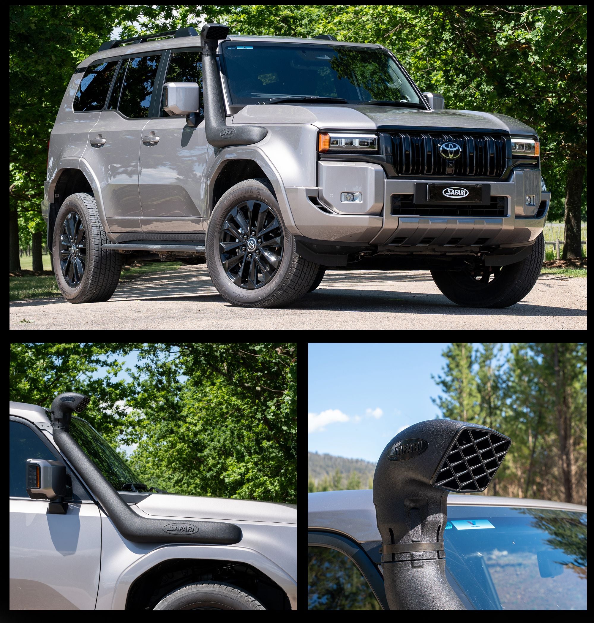 Safari V-SPEC snorkel SS191HF fitted to a Toyota LandCruiser Prado 250 Series