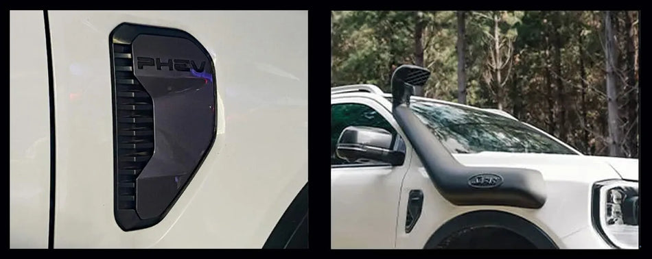 Safari V-SPEC snorkel SS987HFG fitted to a Ford Ranger P703 PHEV