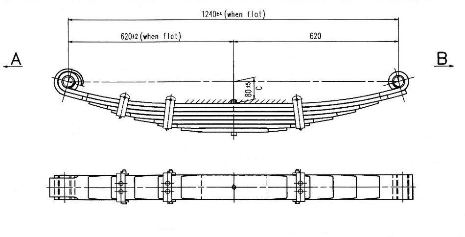 WCS Multileaf Spring for Scania M Series (All Years) (Rear)