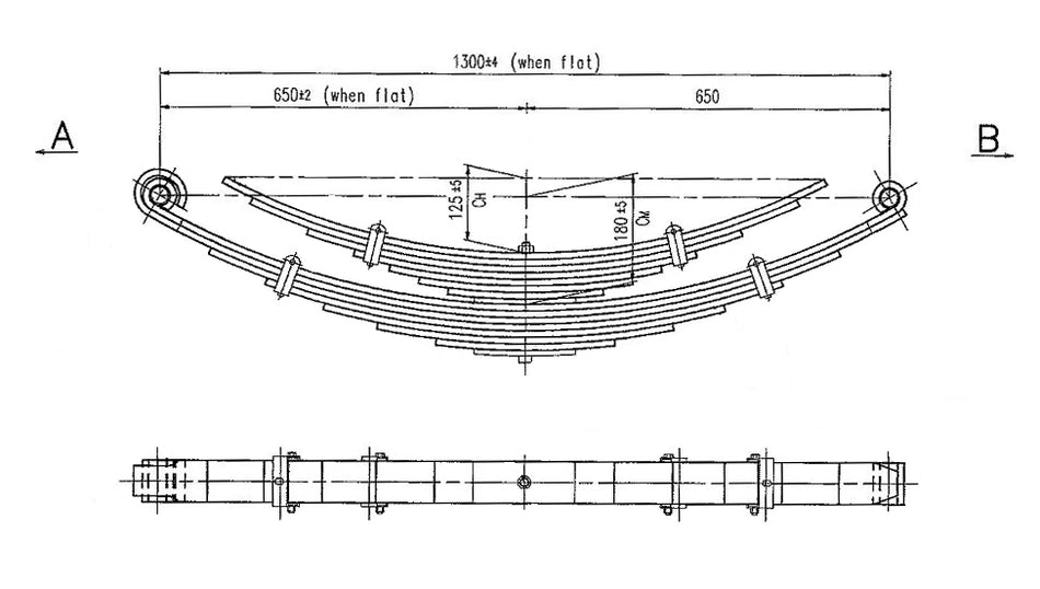 WCS Multileaf Spring for Nissan UD CLG87 (Rear)