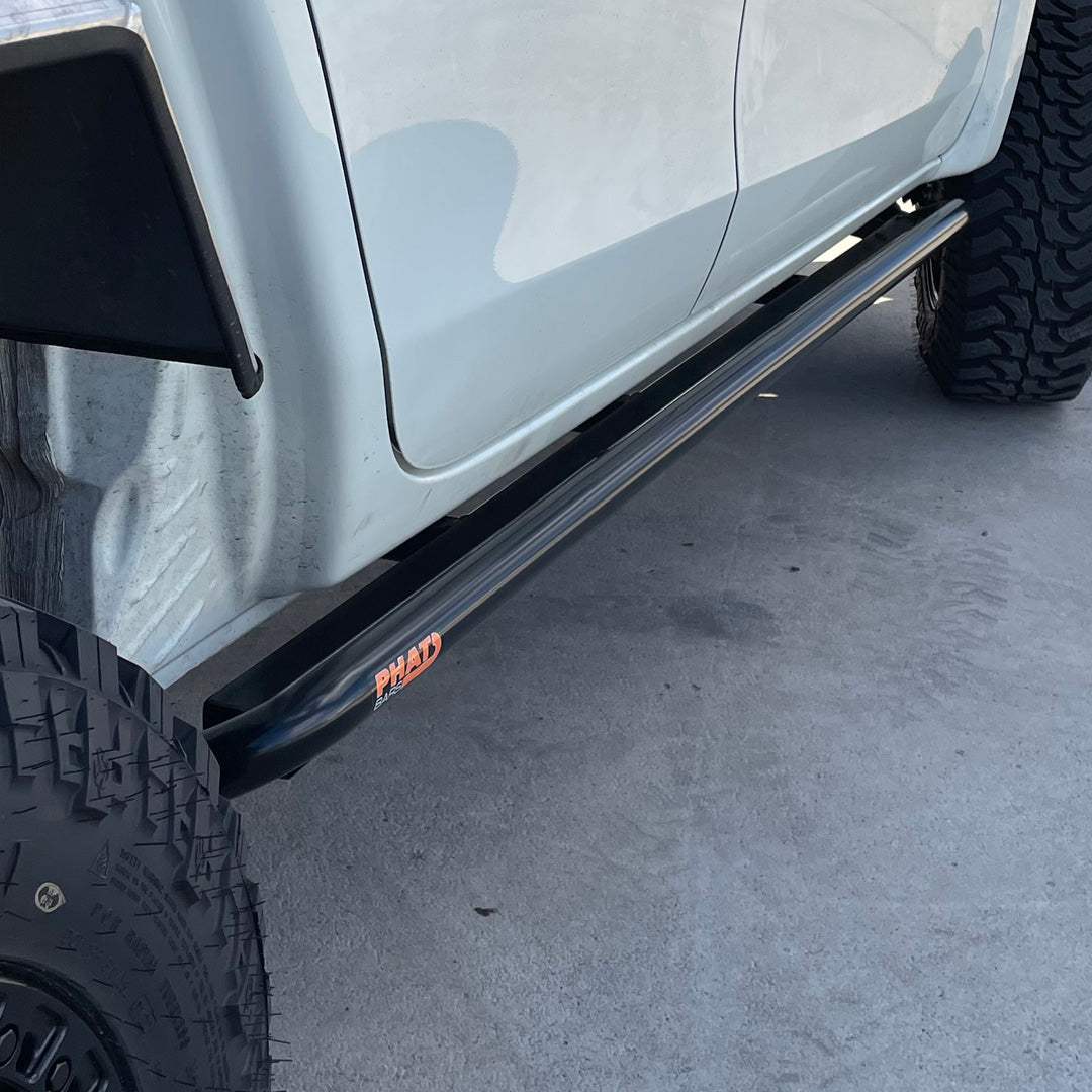 Mitsubishi Triton MR ANGLED Rock Sliders / Side Steps Powdercoated